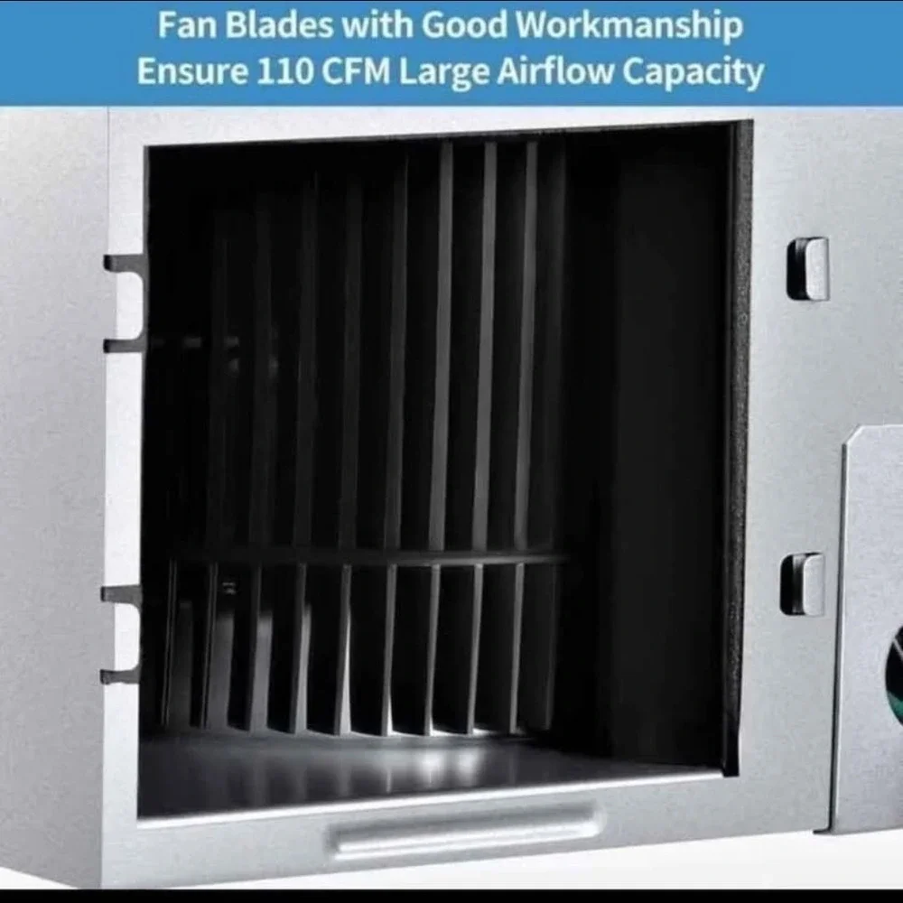 Bathroom Exhaust Fan 110 CFM Quiet Ceiling Ventilation 4 Inch Duct 107 Sq Ft